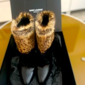 authentic YSL ..Fur   ankle boots